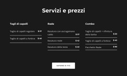 Servizi E Prezzi Modello Di Modulo CSS