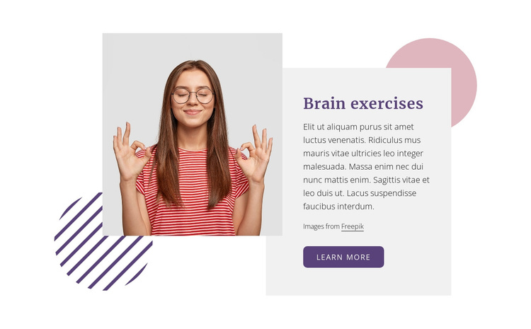 Brain exercises Joomla Page Builder