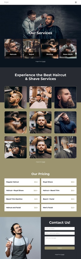 Best Haircut And Shave Services Joomla Template 2024