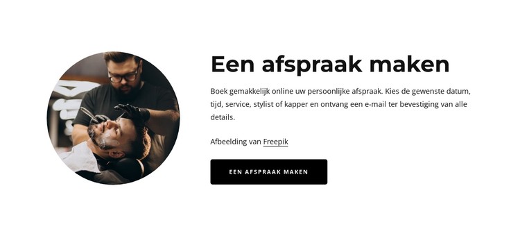 Maak een afspraak bij de kapper CSS-sjabloon