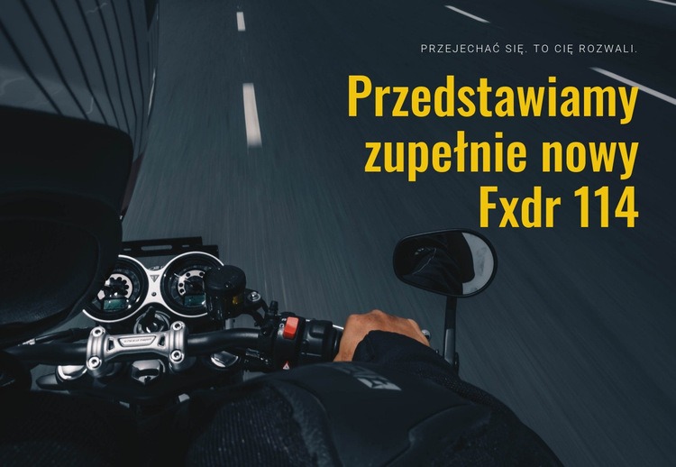 Nowoczesny motocykl Kreator witryn internetowych HTML