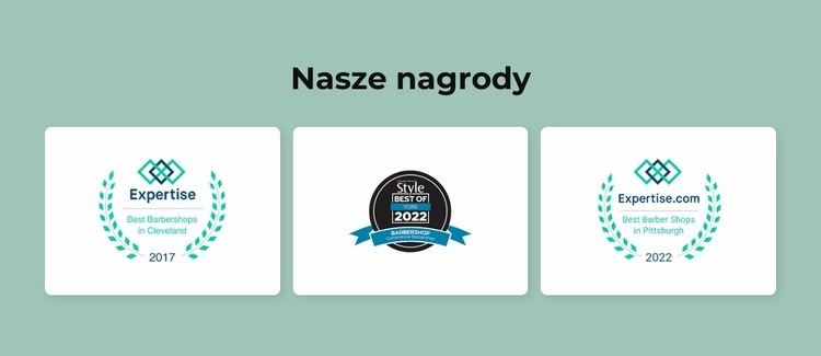 Nagrody fryzjerskie Szablon HTML5