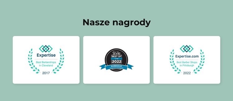 Nagrody fryzjerskie Szablon