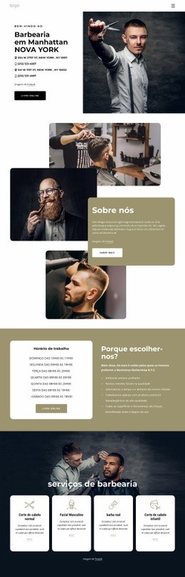 Barbearia De Manhattan - Modelos On-Line