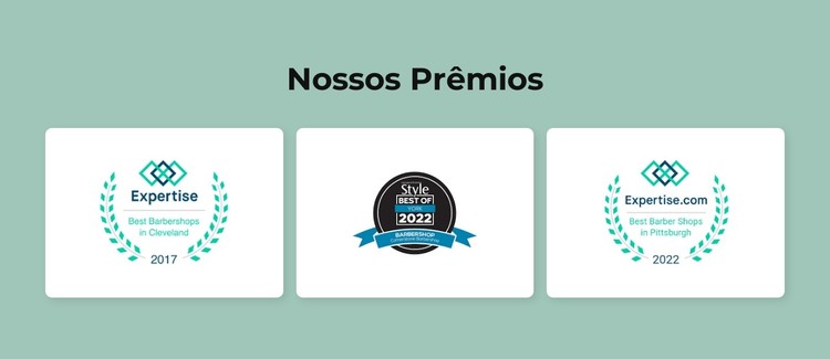 prêmios de barbearia Template CSS