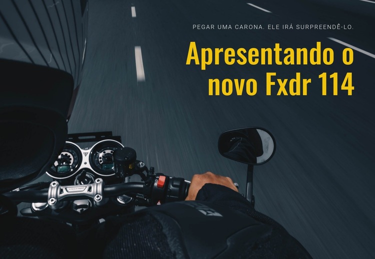 Motociclismo moderno Modelo de uma página