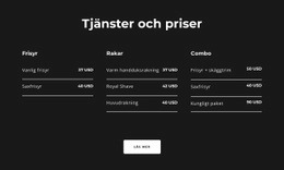 Tjänster Och Priser CSS-Formulärmall