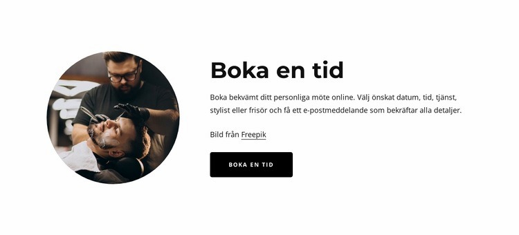 Boka tid till frisören CSS -mall