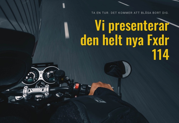 Modern motorcykel HTML-mall