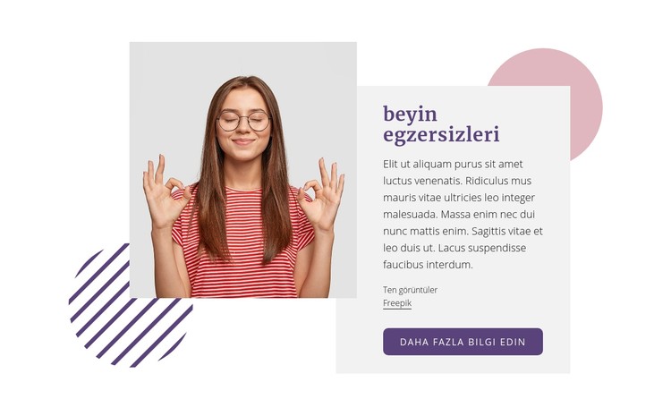 beyin egzersizleri CSS Şablonu