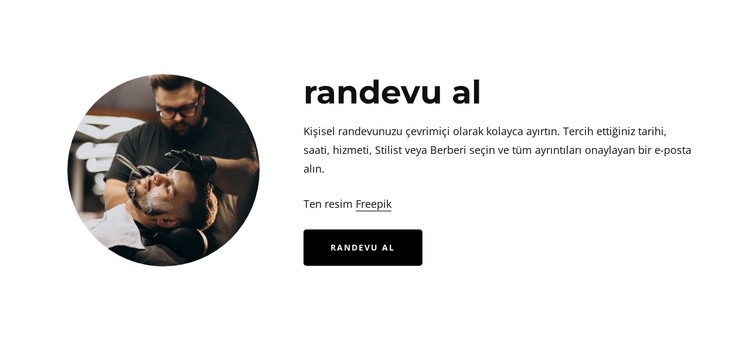 berber randevusu al HTML Şablonu