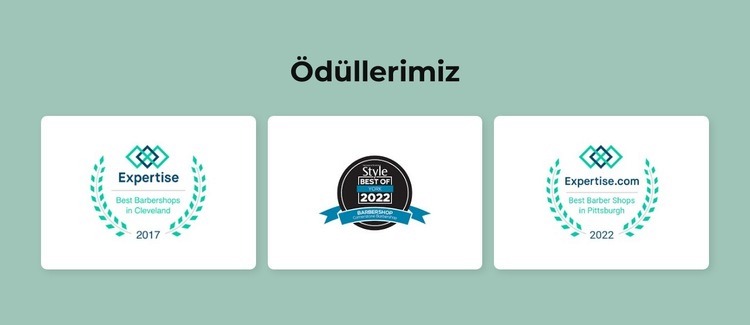 Berber ödülleri HTML5 Şablonu