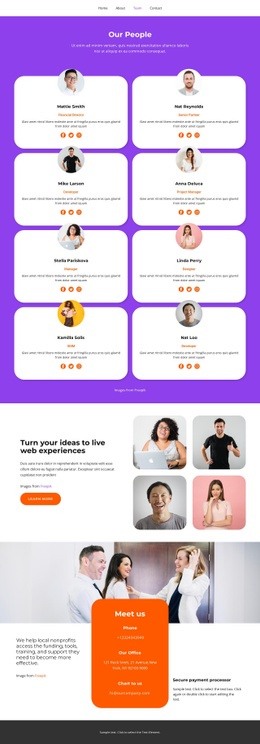 Training Webpage Layout How is the training - Web Page Design by Nicepage