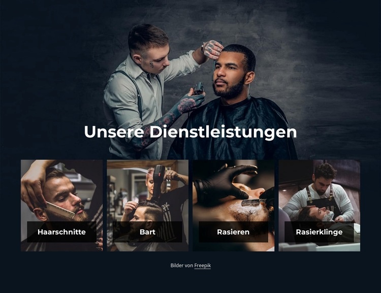 Premium-Friseursalon-Dienstleistungen Landing Page