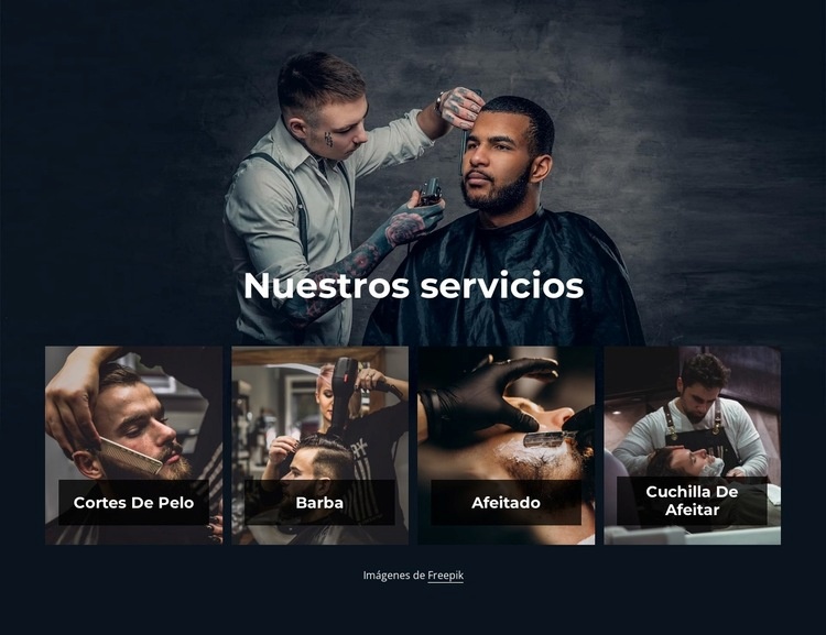 Servicios de peluquería premium Creador de sitios web HTML