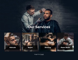 Premium Barber Shop Services Store Website
