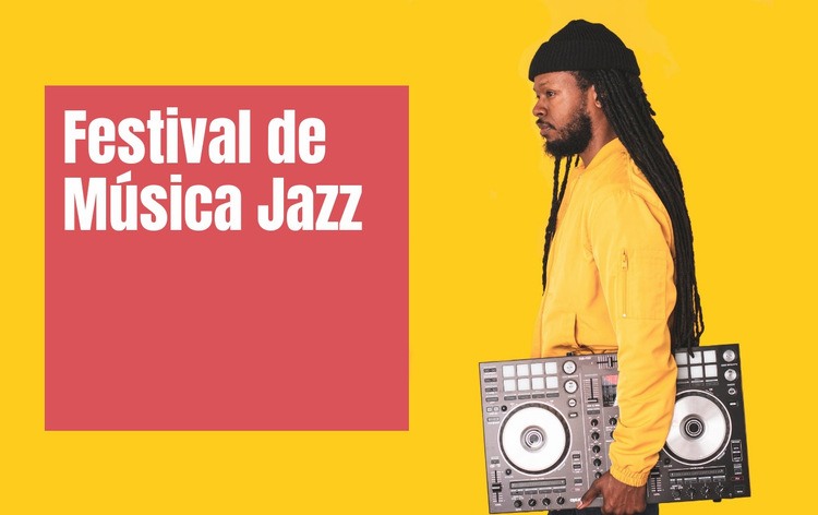 Festival de música jazz Maqueta de sitio web