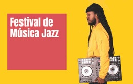 Festival De Música Jazz - Plantilla Para Agregar Elementos A La Página