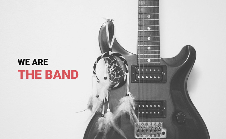 We are the band  Homepage Design