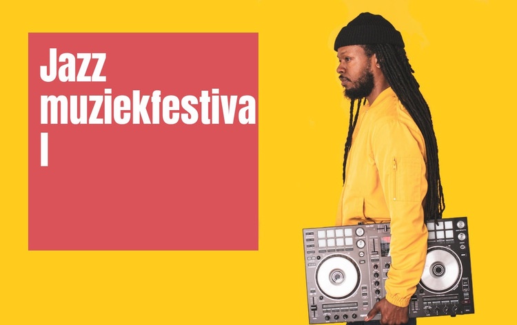 Jazz muziekfestival Website mockup