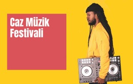 Caz Müzik Festivali Için CSS ızgara Şablonu Sütunu