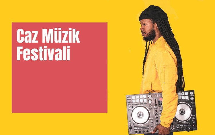 Caz müzik festivali Bir Sayfa Şablonu