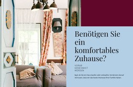 Komfortables Zuhause - Benutzerdefinierter Website-Builder