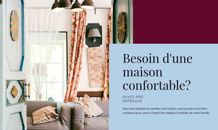 Maison confortable Modèle CSS