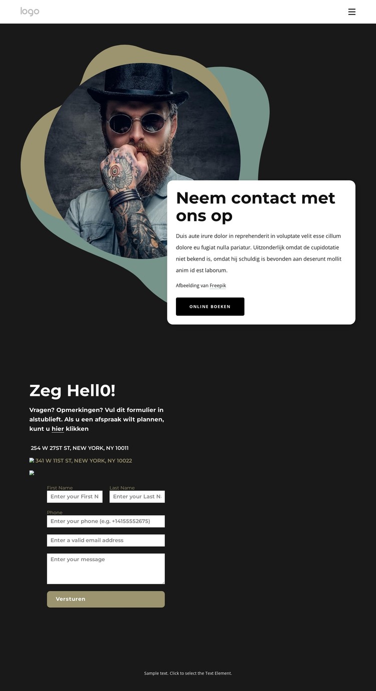 Eersteklas kapperszaak HTML-sjabloon