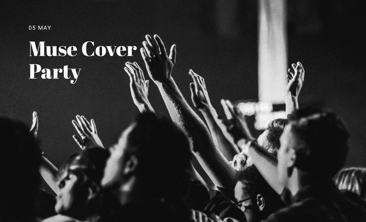 Muse cover party  Website Builder Templates