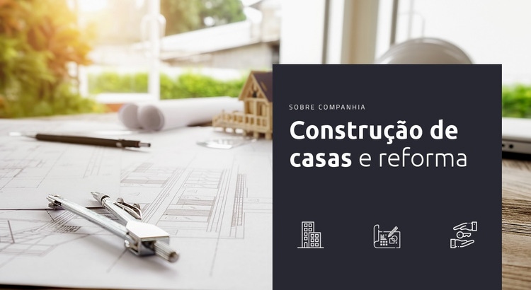 Construção e reforma de casas Modelos de construtor de sites