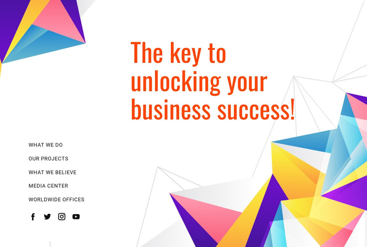 Unlocking your potential for success HTML5 Template