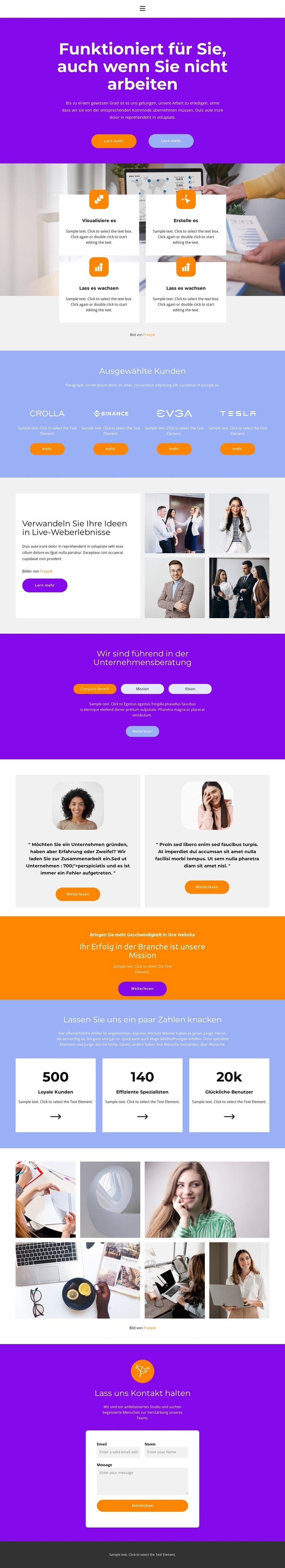 Marktanalyse Website Builder-Vorlagen