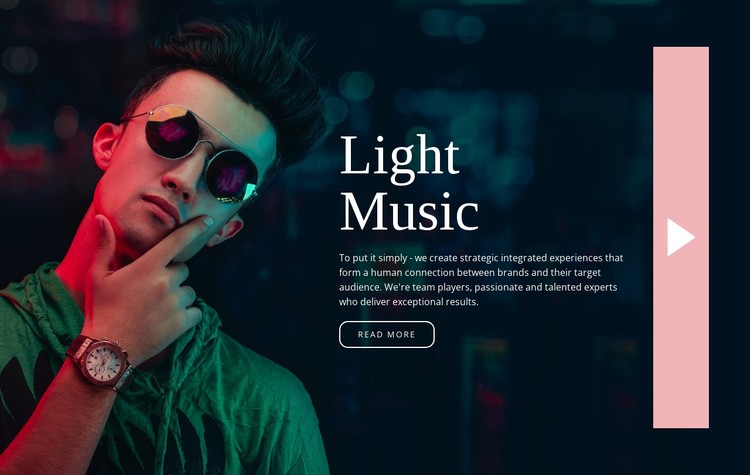 Light music style CSS Template