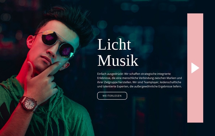 Leichter Musikstil Website design