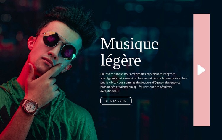 Style de musique légère Créateur de site Web HTML