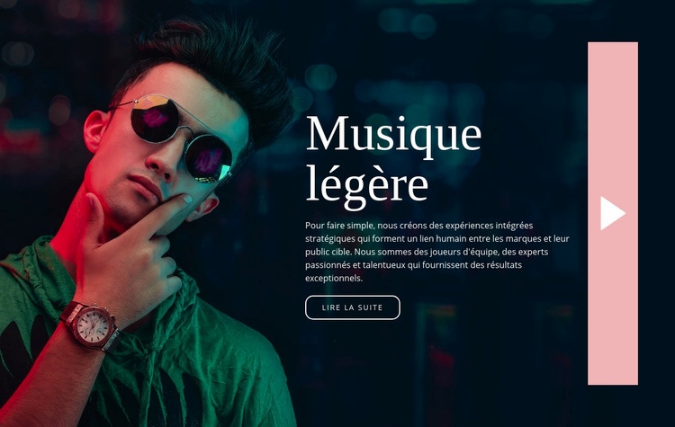 Style de musique légère Modèle de site Web