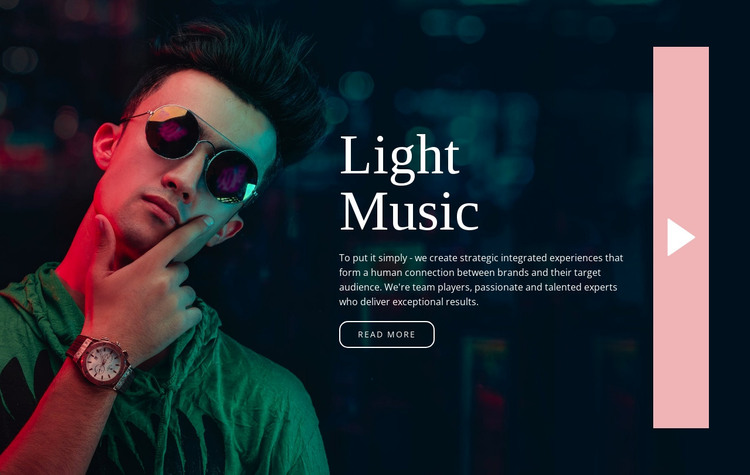 Light music style HTML Template