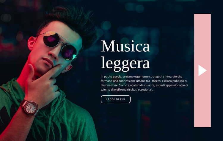 Stile musicale leggero Costruttore di siti web HTML
