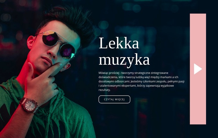 Lekki styl muzyczny Projekt strony internetowej