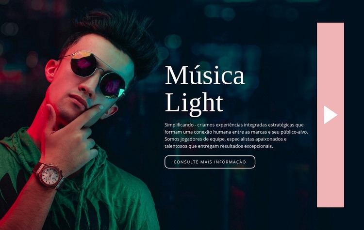 Estilo de música leve Construtor de sites HTML