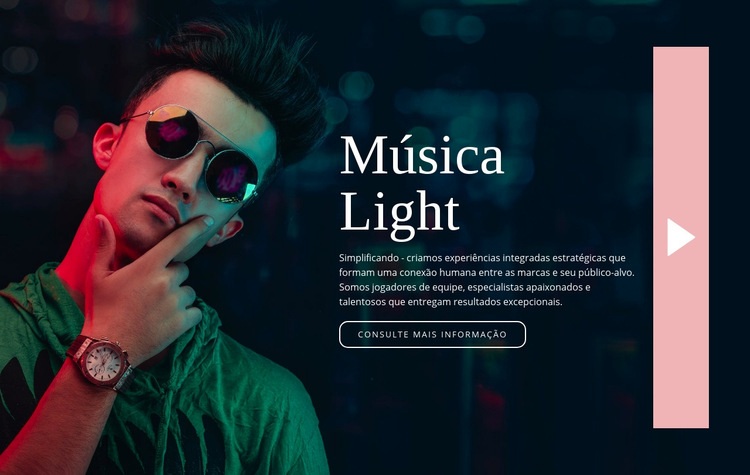 Estilo de música leve Modelo HTML5