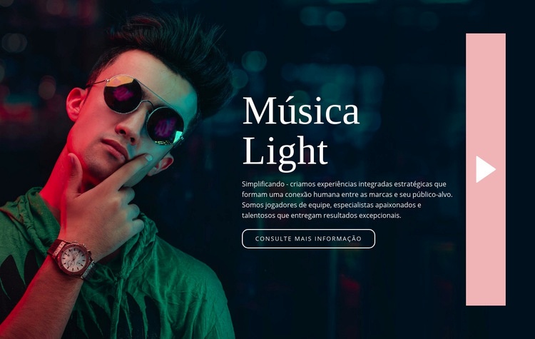 Estilo de música leve Template Joomla