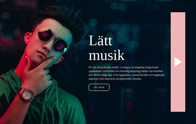 Lätt musikstil CSS -mall