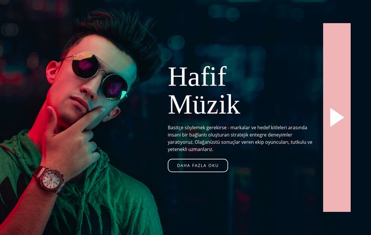 Hafif müzik tarzı HTML Şablonu