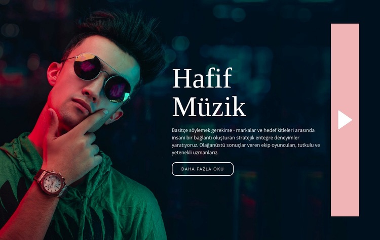 Hafif müzik tarzı Html Web Sitesi Oluşturucu