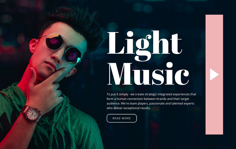 Light music style Web Page Design
