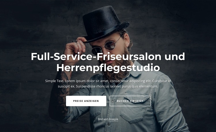 Full-Service-Pflegestudio Eine Seitenvorlage