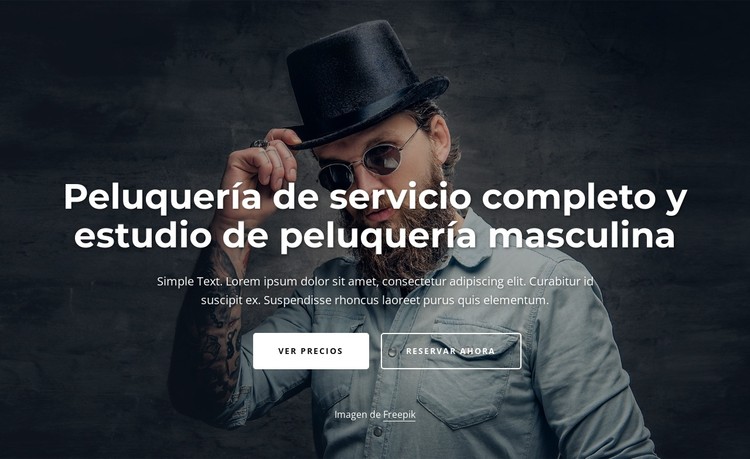 Estudio de peluquería con servicio completo Plantilla CSS