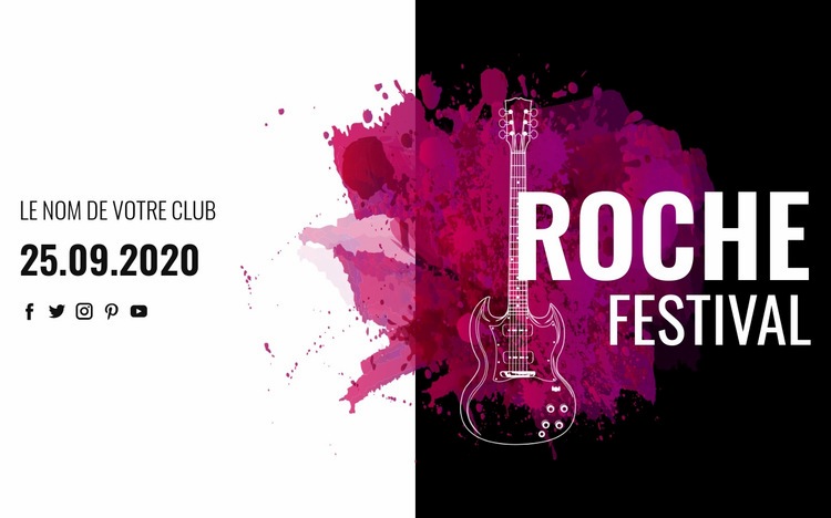 Festival de musique rock Conception de site Web